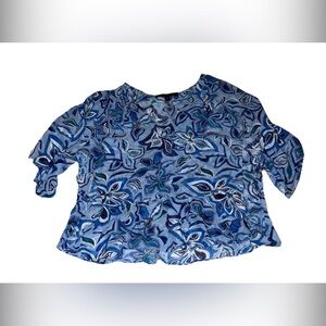 Marc New York Andrew Marc Size M New Top Half Sleeve Ruffle #D1